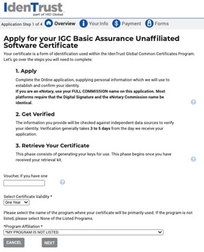 IdenTrust Apply