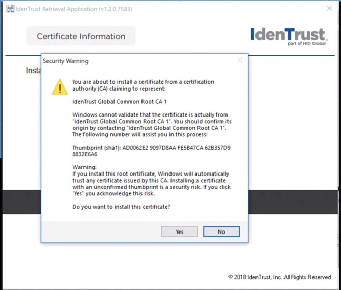 Online Notary Center IdenTrust Digital Certificate