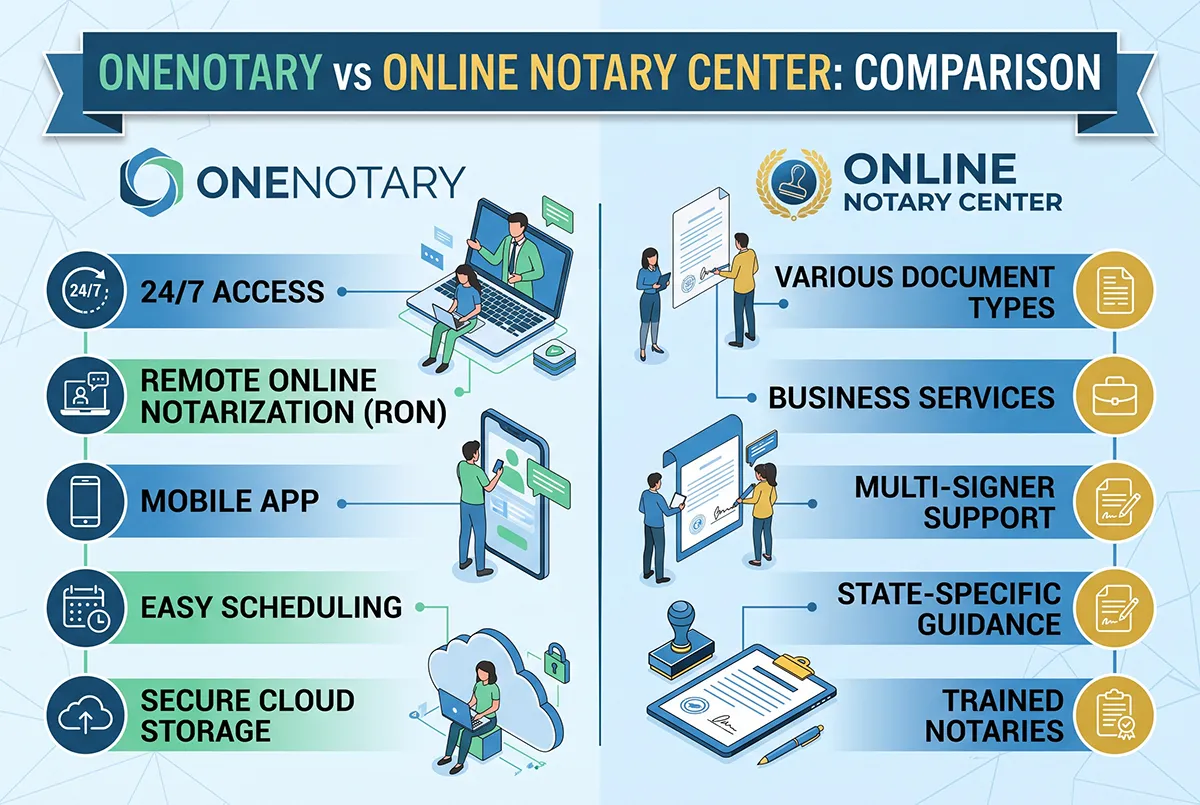 OneNotary vs Online Notary Center: 2026 Comparison – Online Notary Center Blog