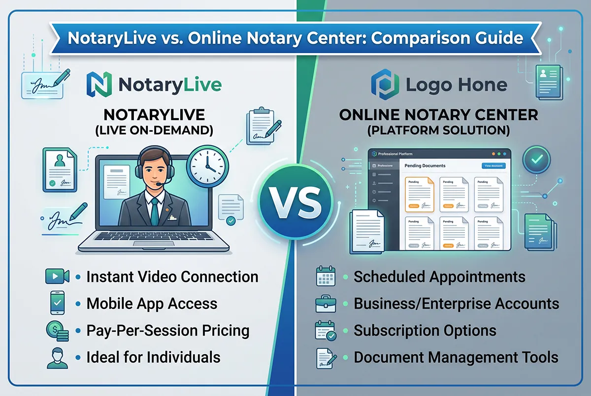 NotaryLive vs Online Notary Center: 2026 Comparison – Online Notary Center Blog