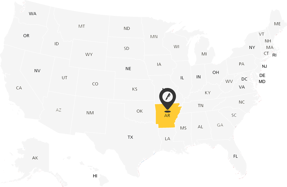 Arkansas Notary Map