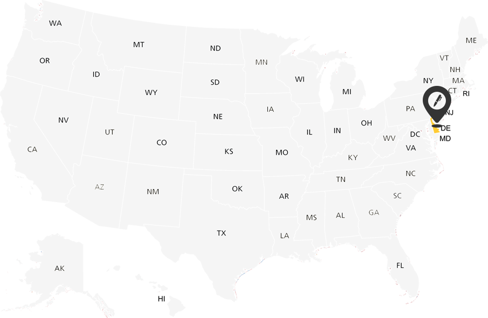 Delaware Notary Map