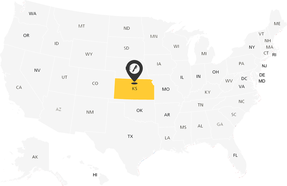 Kansas Notary Map