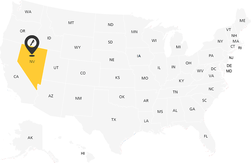 Nevada Notary Map