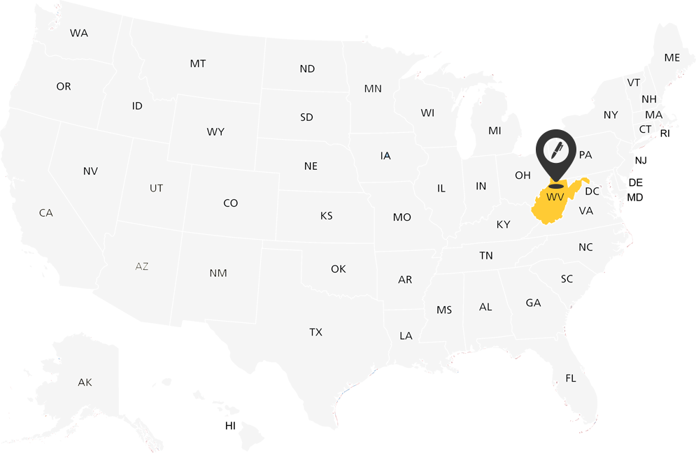 West Virginia Notary Map